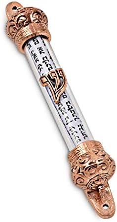 Peer Hastam Red Bronze Crown Mezuzah
