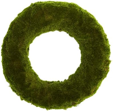 Nearly Natural 18in Moss Artificial Wreath