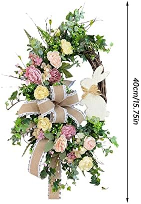 Giant Easter Bunny Wreath Door Decor Spring Holiday Wreath