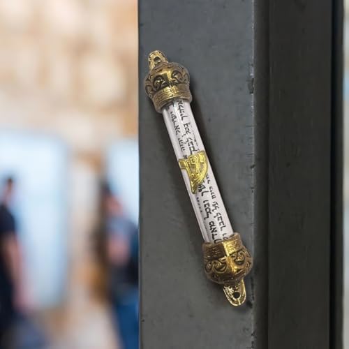 Jewish Mezuzah with Clear Cylinder and Scroll