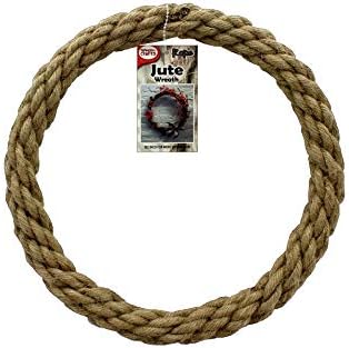 Jute Rope Covered Wreath 8 Inch Pack of 3