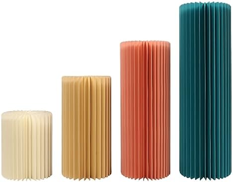 4PCS Light Pink Cylinder Pedestal Stand for Decorations