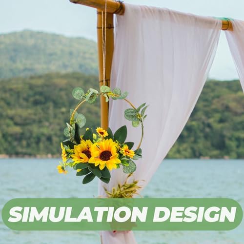 1PC Artificial Sunflower Wreath for Home Decor