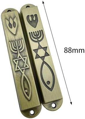 2 Pieces Modern Metal Mezuzahs Door Decor