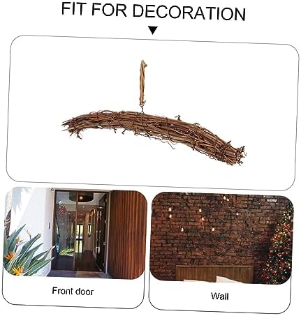 Cabilock Heart Shaped Rattan Wreath Hanger Front Door Decor