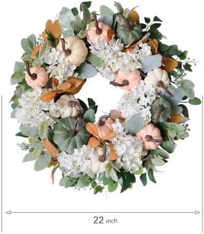 Idyllic 22 Inch Rustic Farmhouse Fall Wreath