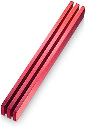 Adi Sidler Mezuzah Case Vertical Laser Cut Brushed Aluminum Maroon 63