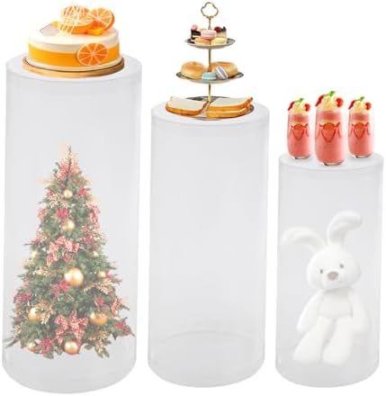 3Pcs Cylinder Stands for Party and Wedding Decor