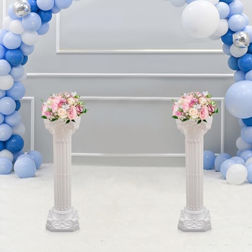White Wedding Roman Column 2pcs Set