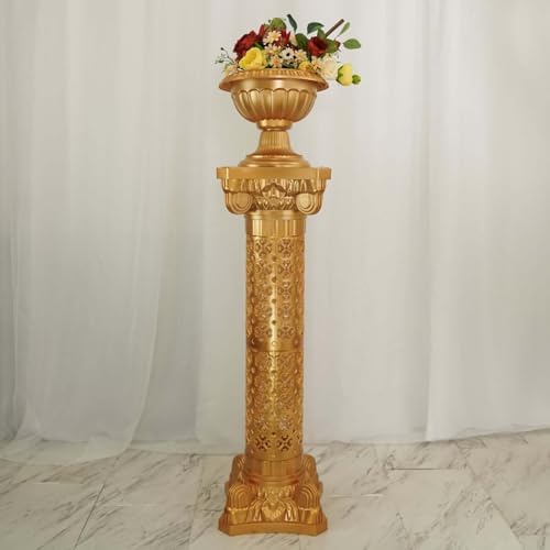 Efavormart 4 Pack Gold Venetian Inspired Pedestal Stand