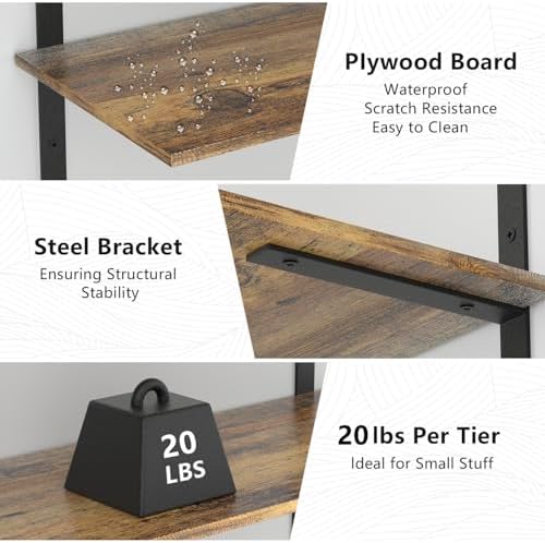 Floating Shelves for Wall 3 Tiers Kitchen Display Shelf