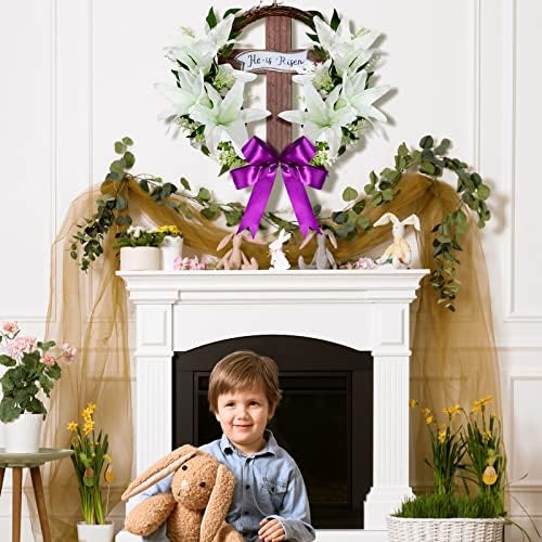 Panelee 18 Inch Easter Wreath Front Door Decor