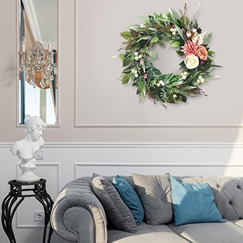 Kmise 27 Inch Spring Wreath for Front Door