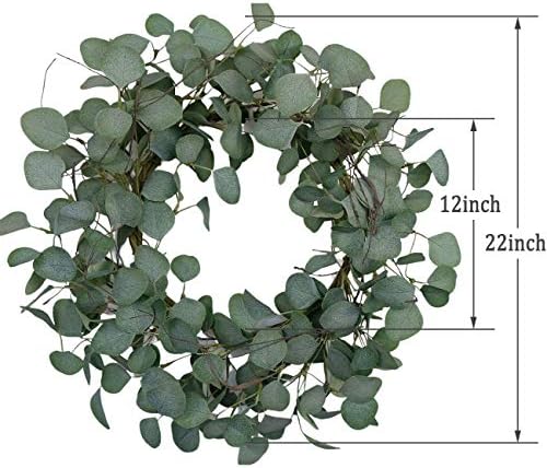 Idyllic Eucalyptus Leaves Wreath 22 Inches Front Door Decor