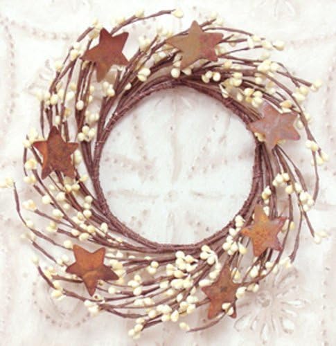 CW Rustic Wreath with Vanilla and Ivory Berries