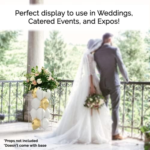 2 Pack Tall Display Box 12x12x32 Glossy Clear Acrylic Pedestal Stand