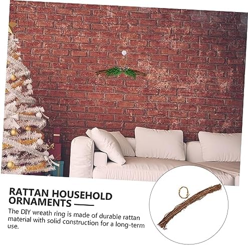 DIY Rattan Wreath Hanger with Wire Frame