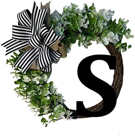 Cakina Wreath with Bow and Welcome Sign