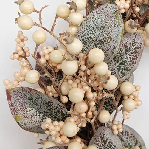 Idyllic Artificial Eucalyptus Leaf Wreath with White Berries