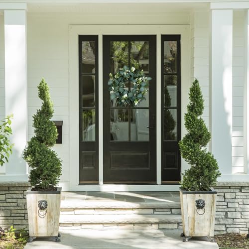 Briful 20 Inch Artificial Eucalyptus Door Wreath