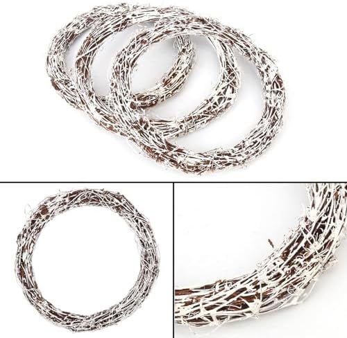 7 Pcs 12 Inch Natural Grapevine Wreath Set