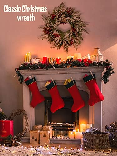 23 Christmas Wreath with Hangers 2 Pack