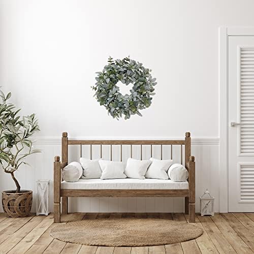 Puleo International 22 Inch Artificial Flocked Lambs Ear Wreath