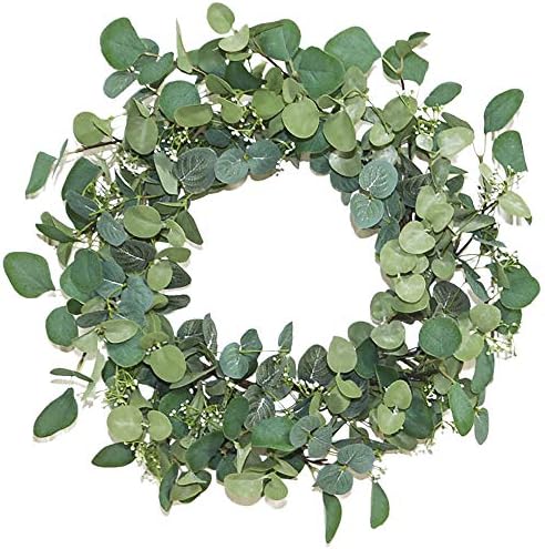 Lvydec Artificial Eucalyptus Wreath 20 Inch
