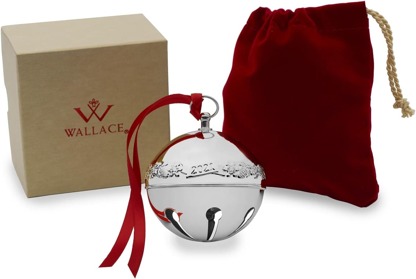 Wallace 51st Edition 2021 Silver Plated Sleigh Bell Ornament