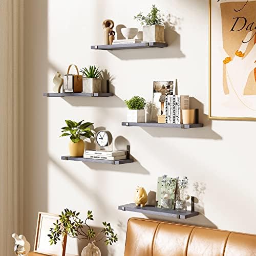 Fixwal Floating Shelves Set of 5 Grey
