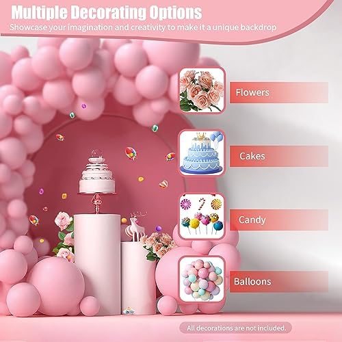 3PCS White Cylinder Pedestal Display Stand for Decorations
