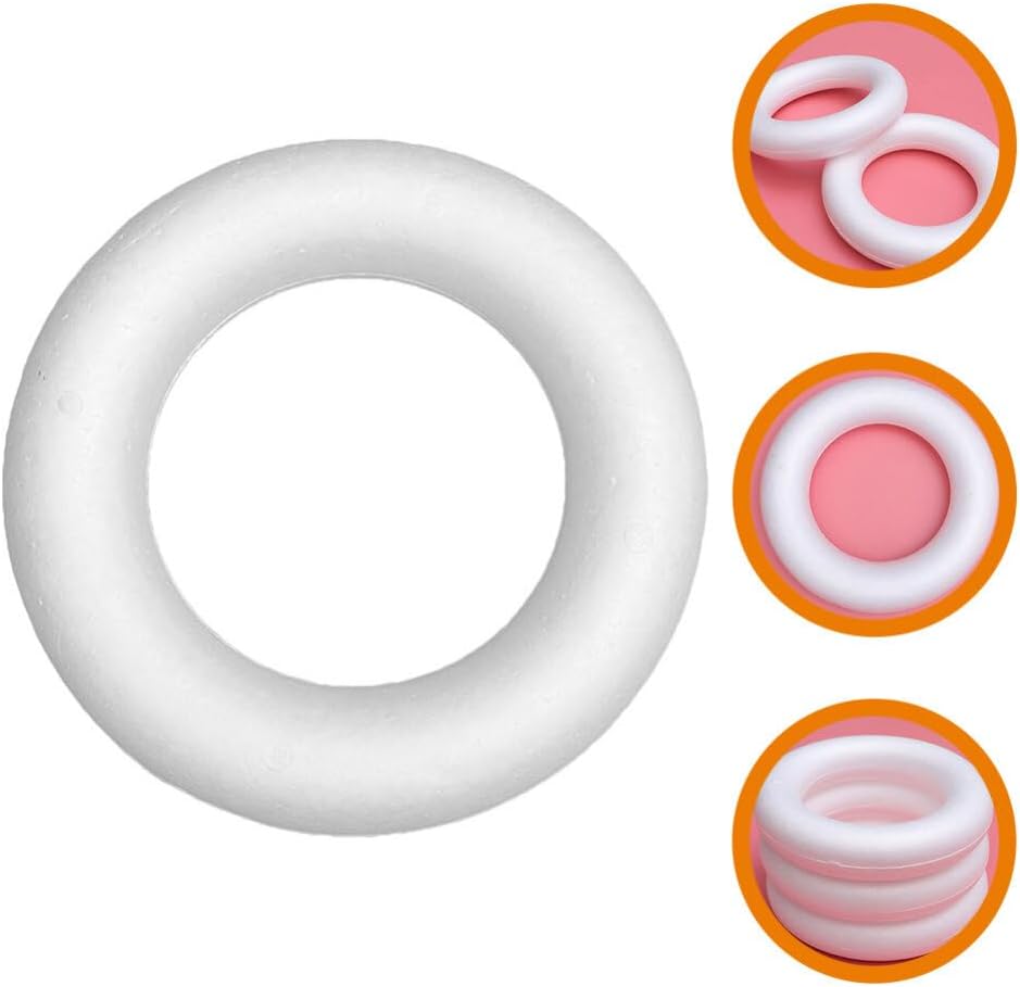 Amosfun Foam Wreath Forms 21cm for DIY Crafts
