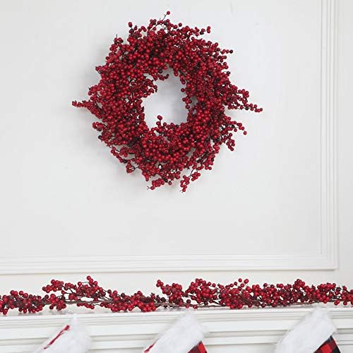 22 inch Red Berry Christmas Door Wreath