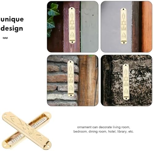 1pair Antique Metal Mezuzah Scroll Door Ornament for Home Blessings