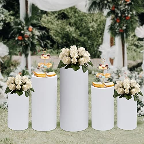 5Pcs Metal Cylinder Stands Wedding Decor Display