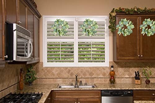 Artificial Eucalyptus Wreath 9 Inch Farmhouse Decor