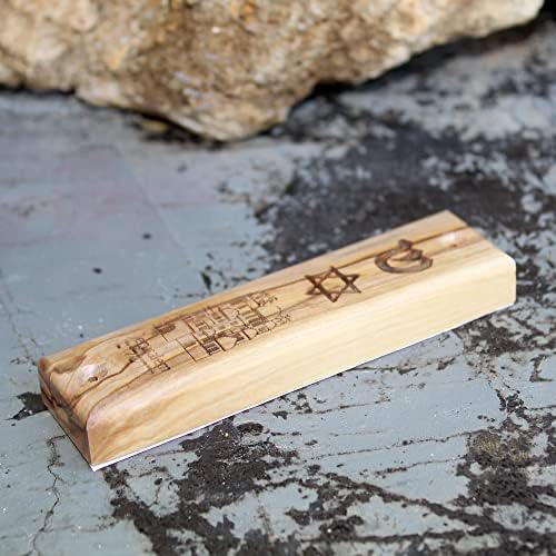 Olive Wood Mezuzah Case From Jerusalem