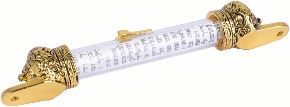 BRTAGG Mezuzah Case with Gold Plated Design