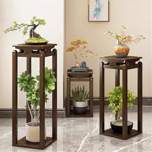 Elegant Bamboo Pedestal Stand for Home Decor