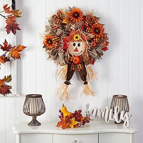 Nearly Natural 30in Scarecrow Fall Wreath