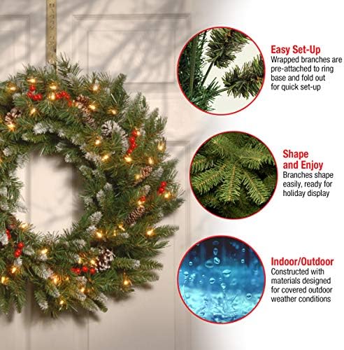 National Tree Company Pre-Lit Artificial Wreath 30 Inches