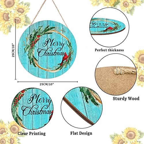 Red Bird Holly Berry Wreath Door Hanger Home Decor