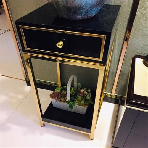 Modern Stainless Steel Bonsai Base Pedestal Stand with Drawer