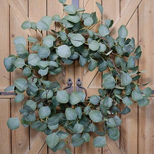 Idyllic Eucalyptus Leaves Wreath 22 Inches Front Door Decor