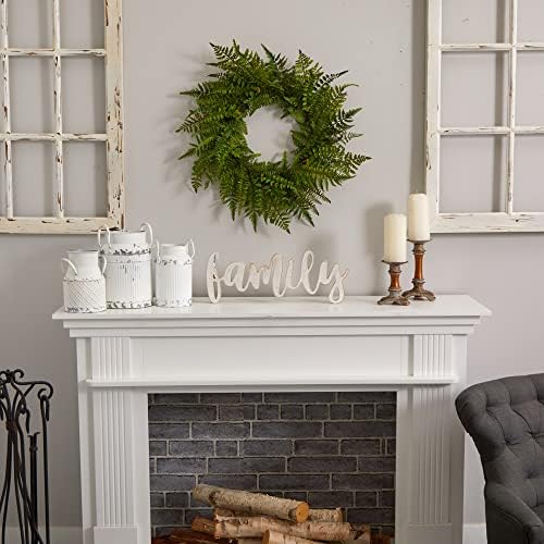 Nearly Natural 24-Inch Mixed Fern Artificial Wreath