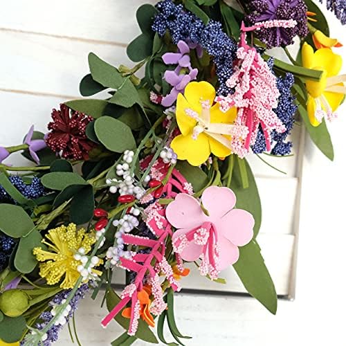 Bibelot 20 Inch Daisy Lavender Wreath Spring Summer Decor