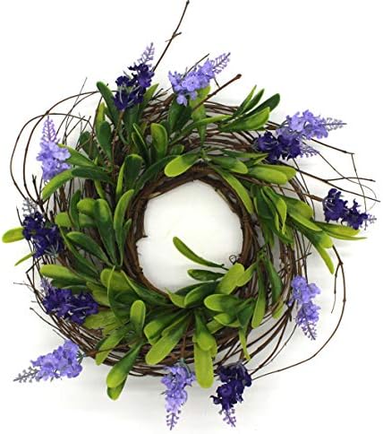 Rustic Country Artificial Lavender and Twig Wreath 12-Inch