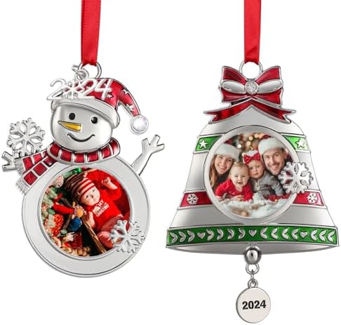 2024 Solid Metal Christmas Tree Ornament Set
