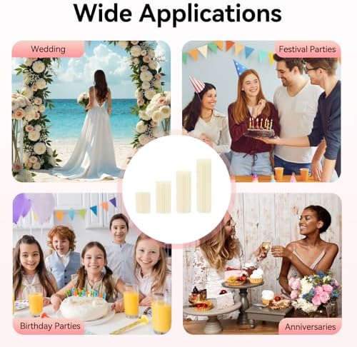 4PCS Foldable Cardboard Display Stand for Wedding Party Cakes