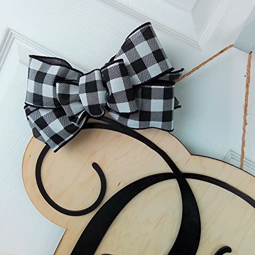 Monogrammed Birthday Wreath with Bow - Custom Letters